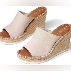 TOMS Women's Monica Wedge Suede Mules
